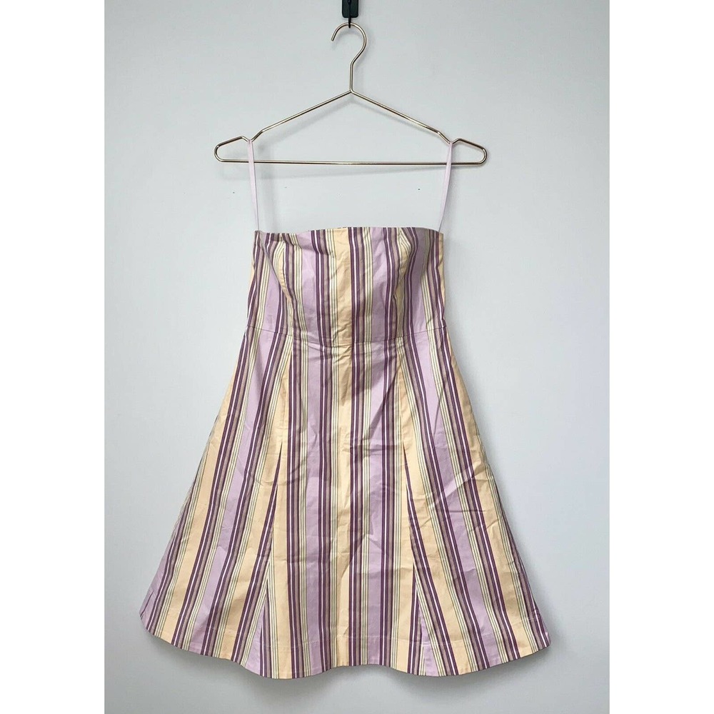 Gap Fit and Flare Strapless Striped A Line Dress